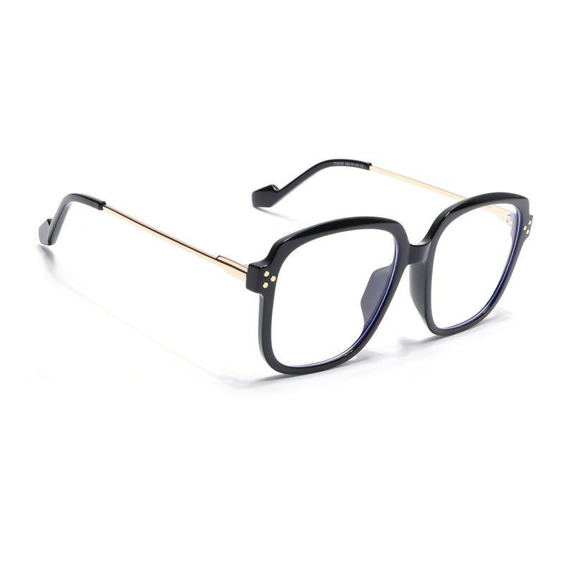 Voyage Matt Black Oversize Eyeglasses - MG3850