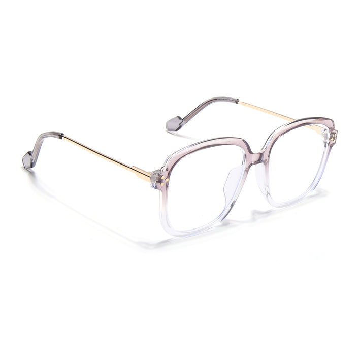 Voyage Purple And Clear Oversize Eyeglasses - MG3851