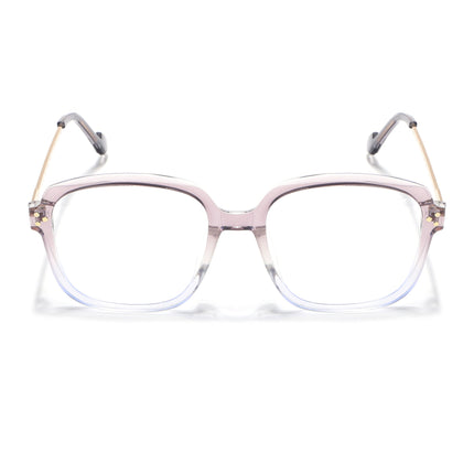 Voyage Purple And Clear Oversize Eyeglasses - MG3851