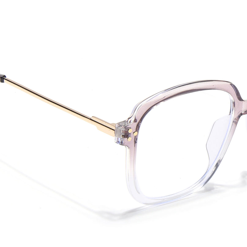 Voyage Purple And Clear Oversize Eyeglasses - MG3851