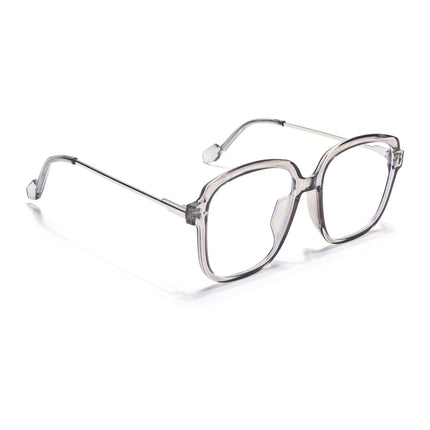 Voyage Sliver And Grey Oversize Eyeglasses - MG3852