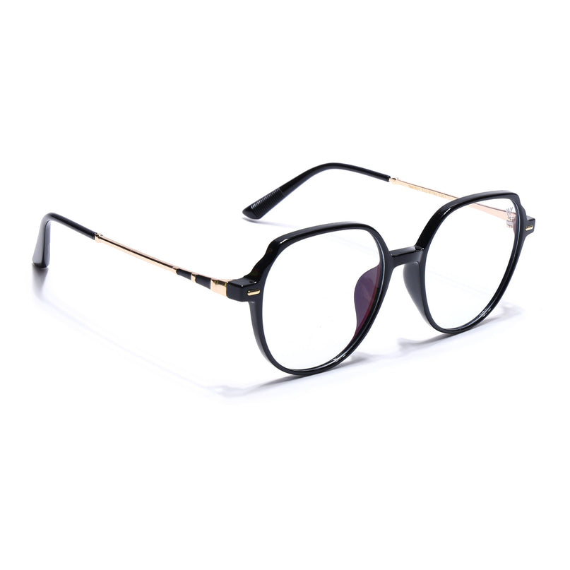 Voyage Glam Shine Black Square Eyeglasses for Men & Women - MG4678-C5