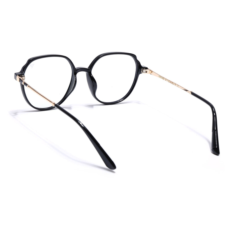 Voyage Glam Shine Black Square Eyeglasses for Men & Women - MG4678-C5