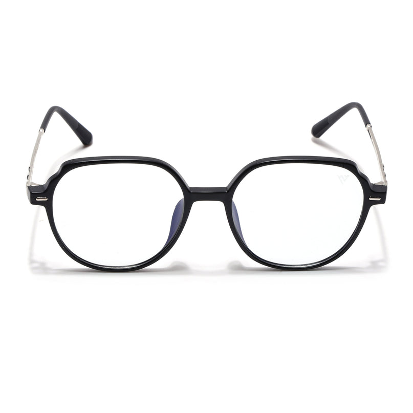 Voyage Glam Matt Black Square Eyeglasses for Men & Women - MG4679-C6