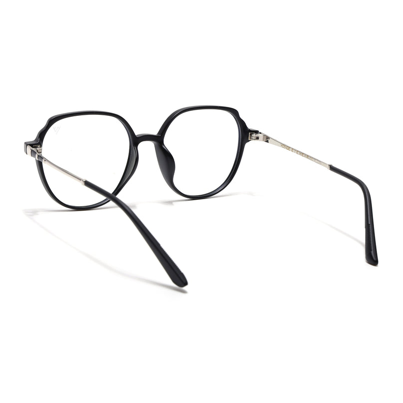 Voyage Glam Matt Black Square Eyeglasses for Men & Women - MG4679-C6