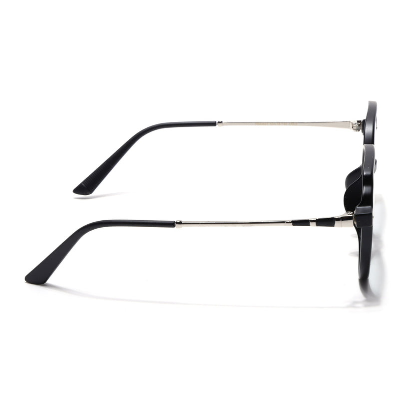 Voyage Glam Matt Black Square Eyeglasses for Men & Women - MG4679-C6