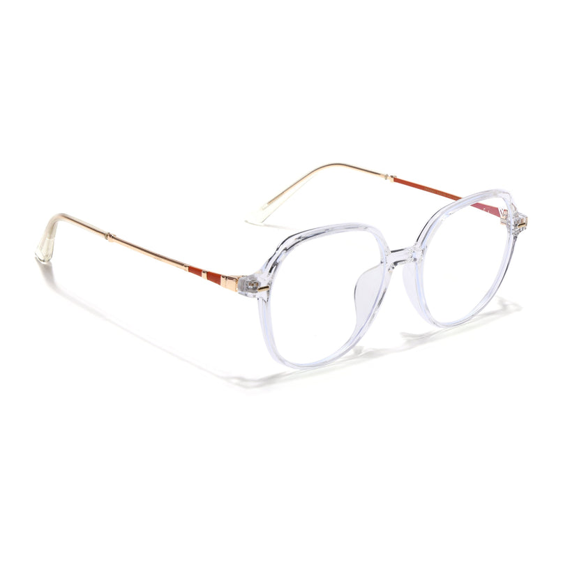 Voyage Glam Transparent Square Eyeglasses for Men & Women - MG4680-C7