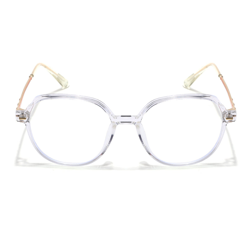Voyage Glam Transparent Square Eyeglasses for Men & Women - MG4680-C7