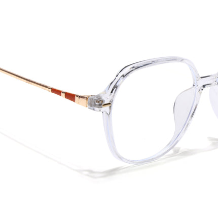 Voyage Glam Transparent Square Eyeglasses for Men & Women - MG4680-C7