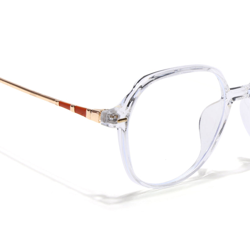 Voyage Glam Transparent Square Eyeglasses for Men & Women - MG4680-C7