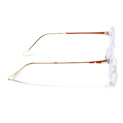 Voyage Glam Transparent Square Eyeglasses for Men & Women - MG4680-C7
