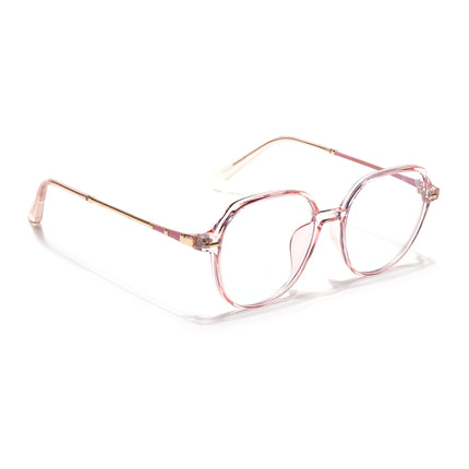 Voyage Glam Transparent Pink Square Eyeglasses for Men & Women - MG4681-C8