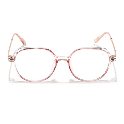 Voyage Glam Transparent Pink Square Eyeglasses for Men & Women - MG4681-C8