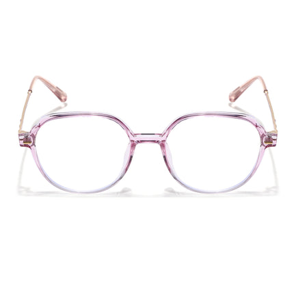 Voyage Glam Transparent Purple Square Eyeglasses for Men & Women - MG4682-C9