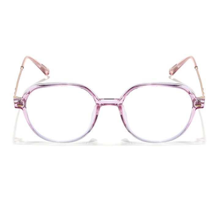 Voyage Glam Transparent Purple Square Eyeglasses for Men & Women - MG4682-C9