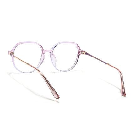 Voyage Glam Transparent Purple Square Eyeglasses for Men & Women - MG4682-C9