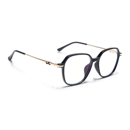 Voyage Glam Shine Black Square Eyeglasses for Men & Women - MG4834-C1