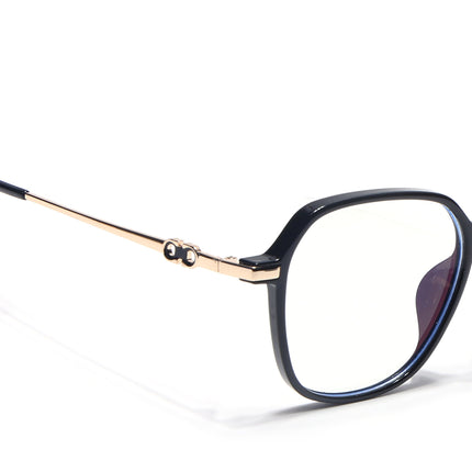 Voyage Glam Shine Black Square Eyeglasses for Men & Women - MG4834-C1