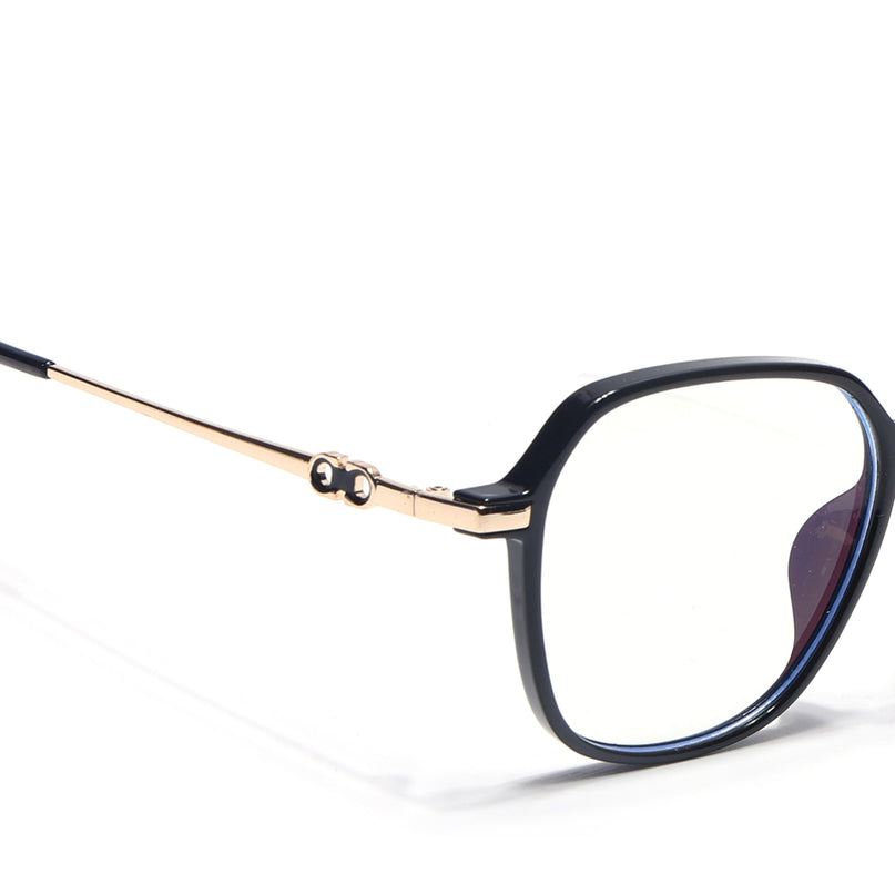 Voyage Glam Shine Black Square Eyeglasses for Men & Women - MG4834-C1