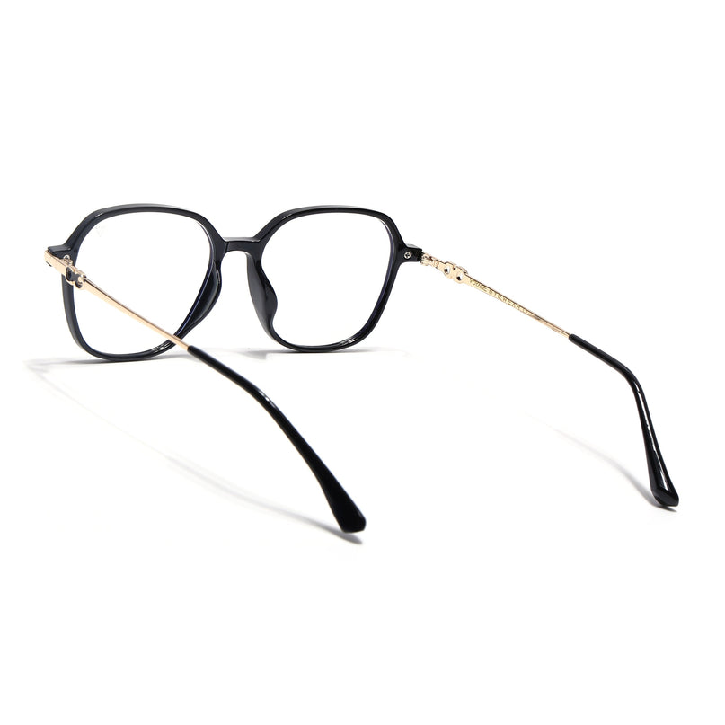 Voyage Glam Shine Black Square Eyeglasses for Men & Women - MG4834-C1