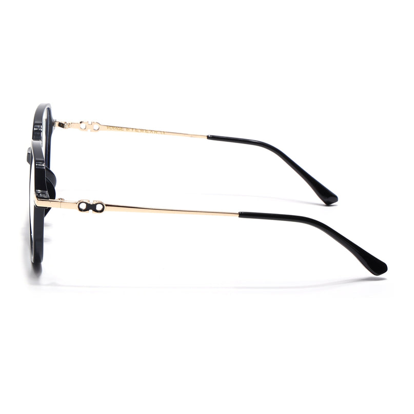 Voyage Glam Shine Black Square Eyeglasses for Men & Women - MG4834-C1