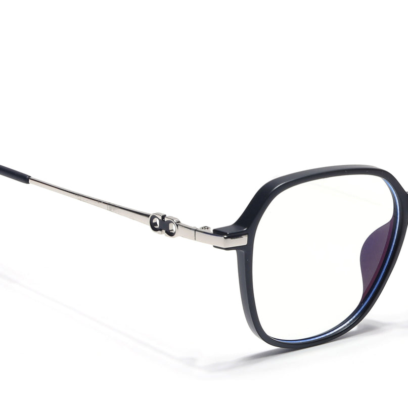 Voyage Glam Matt Black Square Eyeglasses for Men & Women - MG4835-C2