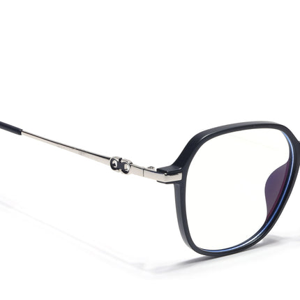 Voyage Glam Matt Black Square Eyeglasses for Men & Women - MG4835-C2