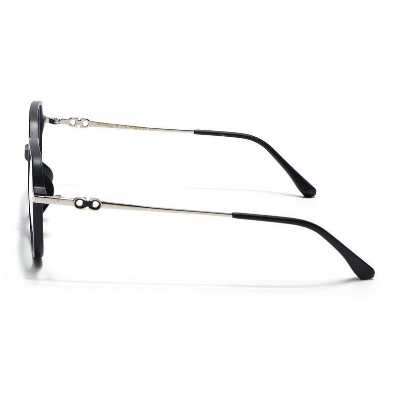 Voyage Glam Matt Black Square Eyeglasses for Men & Women - MG4835-C2