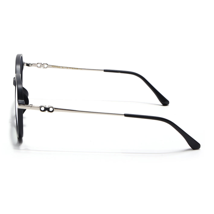 Voyage Glam Matt Black Square Eyeglasses for Men & Women - MG4835-C2