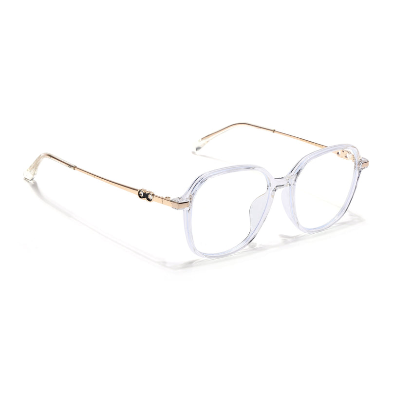 Voyage Glam Transparent Square Eyeglasses for Men & Women - MG4836-C3
