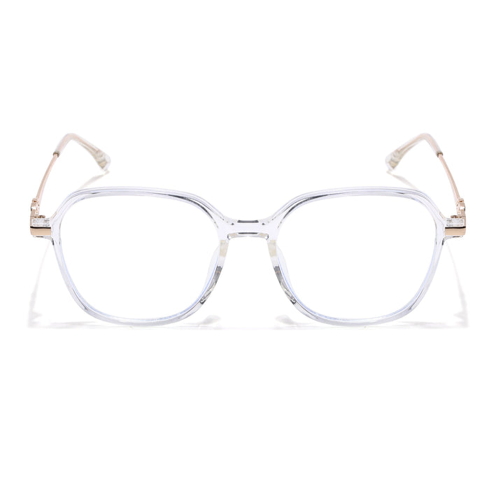 Voyage Glam Transparent Square Eyeglasses for Men & Women - MG4836-C3