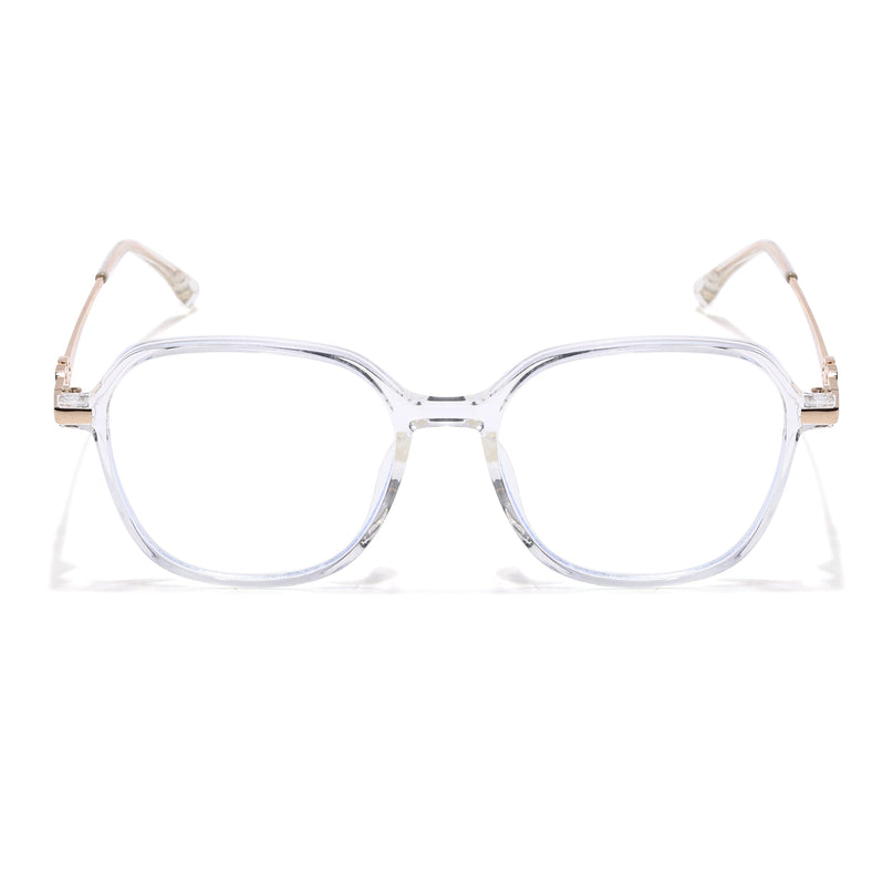 Voyage Glam Transparent Square Eyeglasses for Men & Women - MG4836-C3