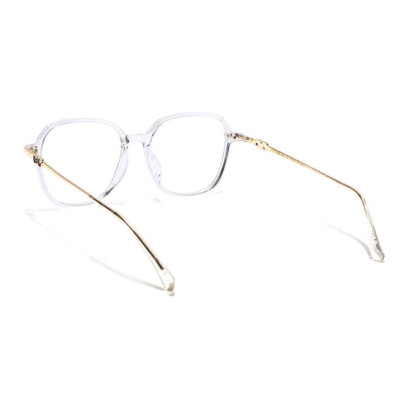 Voyage Glam Transparent Square Eyeglasses for Men & Women - MG4836-C3