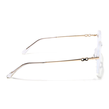 Voyage Glam Transparent Square Eyeglasses for Men & Women - MG4836-C3
