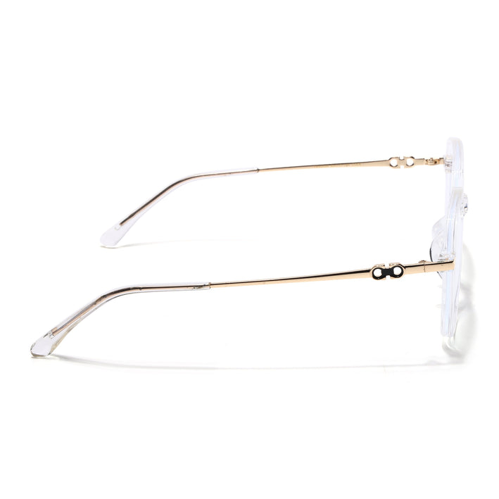 Voyage Glam Transparent Square Eyeglasses for Men & Women - MG4836-C3
