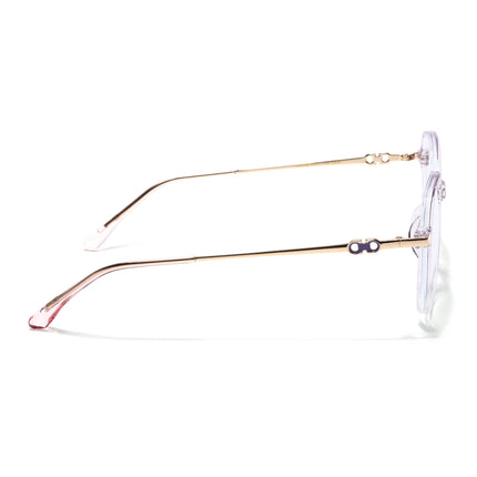 Voyage Glam Transparent Purple Square Eyeglasses for Men & Women - MG4839-C6