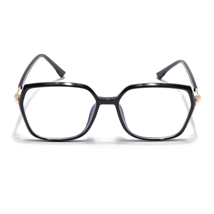 Voyage Glam Shine Black Square Eyeglasses for Men & Women - MG4683-C1