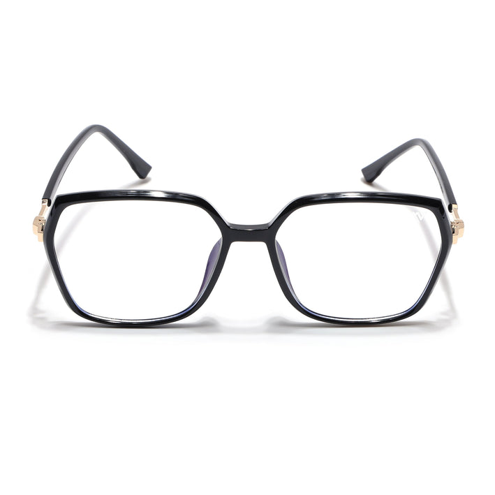 Voyage Glam Shine Black Square Eyeglasses for Men & Women - MG4683-C1