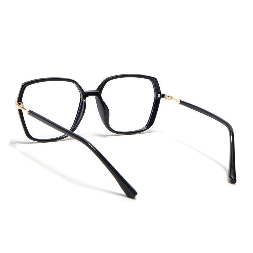 Voyage Glam Shine Black Square Eyeglasses for Men & Women - MG4683-C1