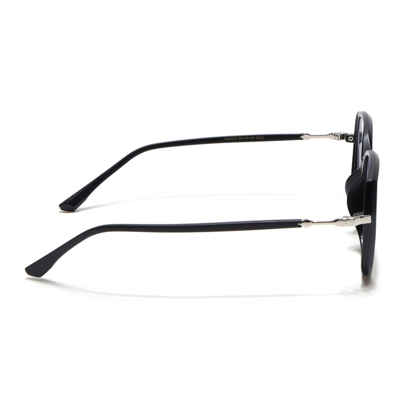 Voyage Glam Matt Black Square Eyeglasses for Men & Women - MG4684-C4