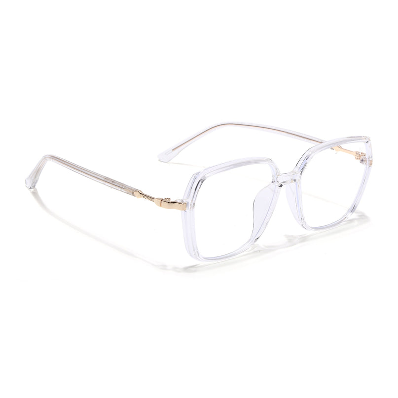 Voyage Glam Transparent Square Eyeglasses for Men & Women - MG4685-C5