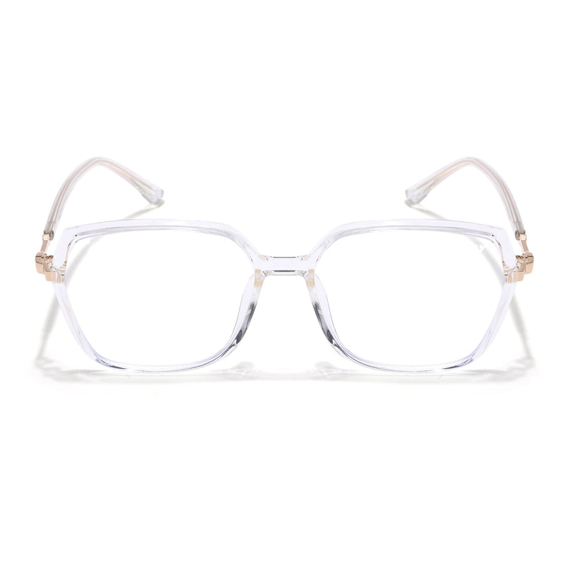 Voyage Glam Transparent Square Eyeglasses for Men & Women - MG4685-C5