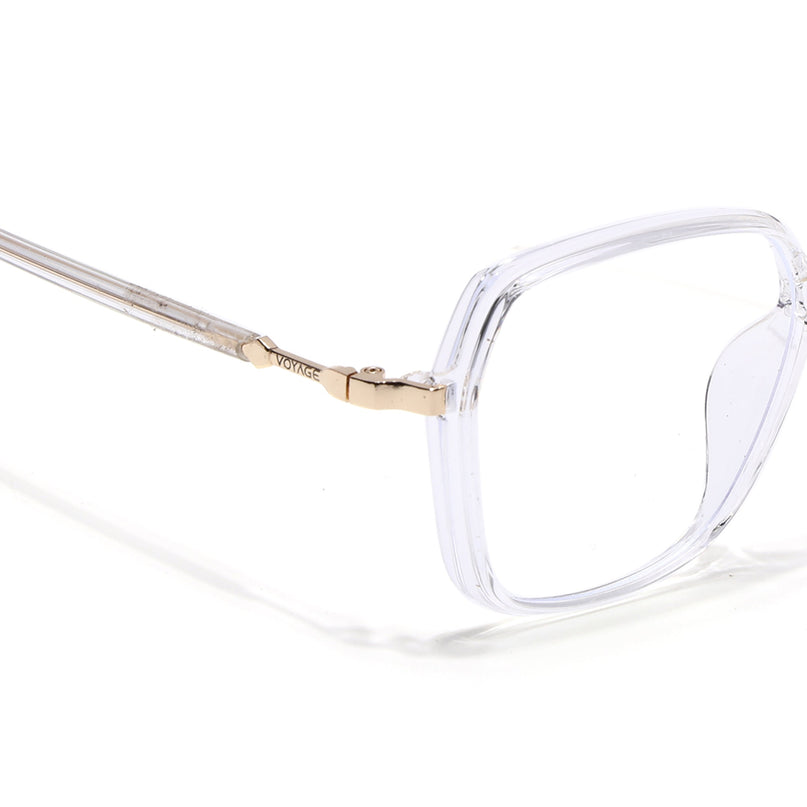 Voyage Glam Transparent Square Eyeglasses for Men & Women - MG4685-C5