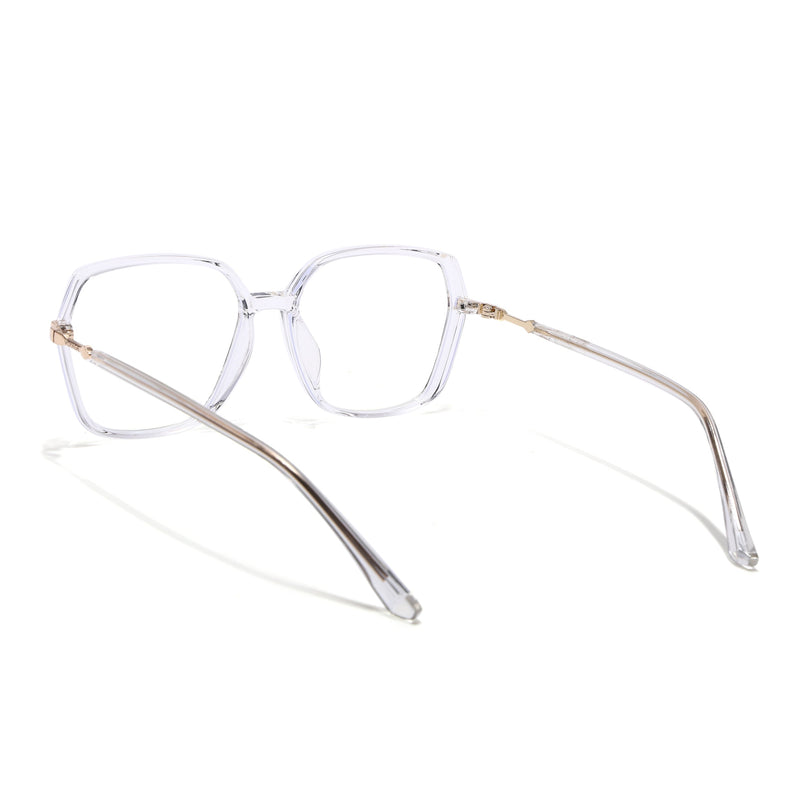 Voyage Glam Transparent Square Eyeglasses for Men & Women - MG4685-C5
