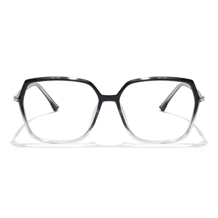 Voyage Glam Black & Clear Square Eyeglasses for Men & Women - MG5840-C7