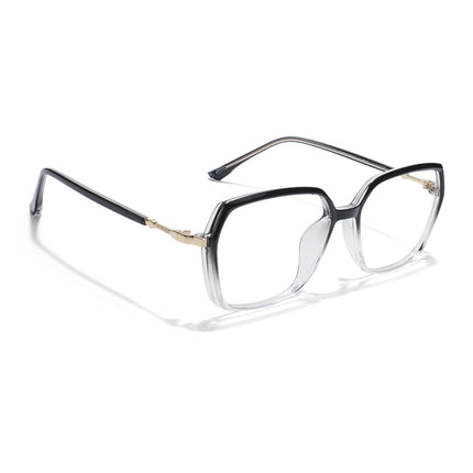 Voyage Glam Black & Clear Square Eyeglasses for Men & Women - MG5840-C7