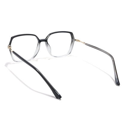 Voyage Glam Black & Clear Square Eyeglasses for Men & Women - MG5840-C7