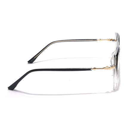 Voyage Glam Black & Clear Square Eyeglasses for Men & Women - MG5840-C7