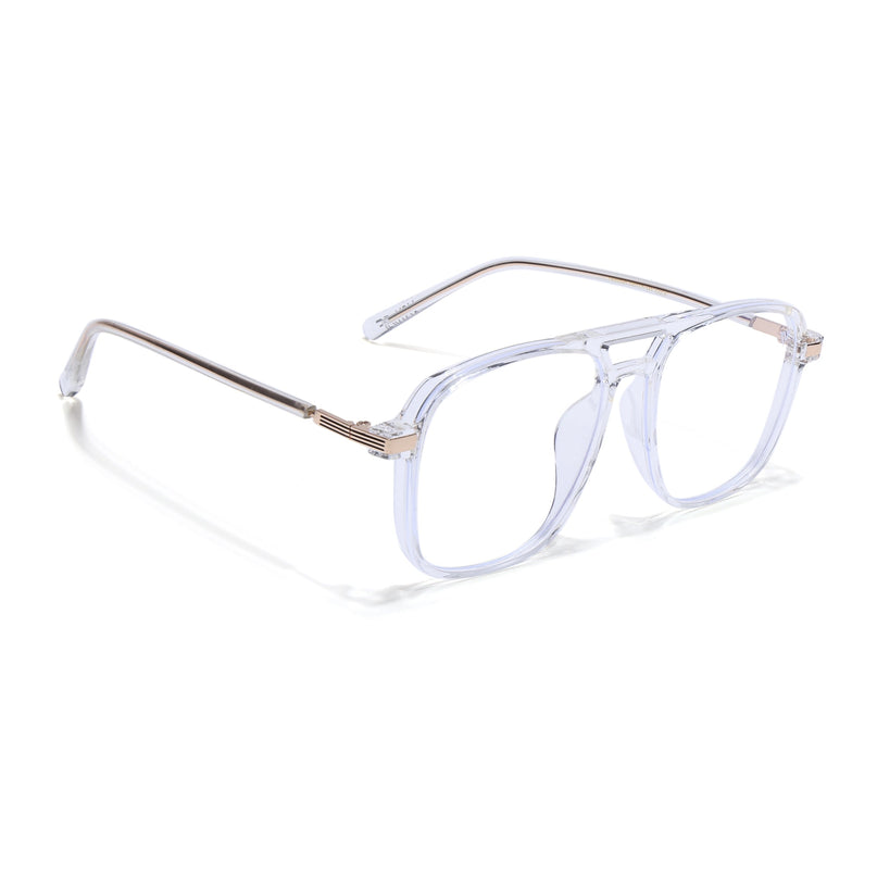 Voyage Maverick Transparent Wayfarer Eyeglasses for Men & Women - MG4709-C6