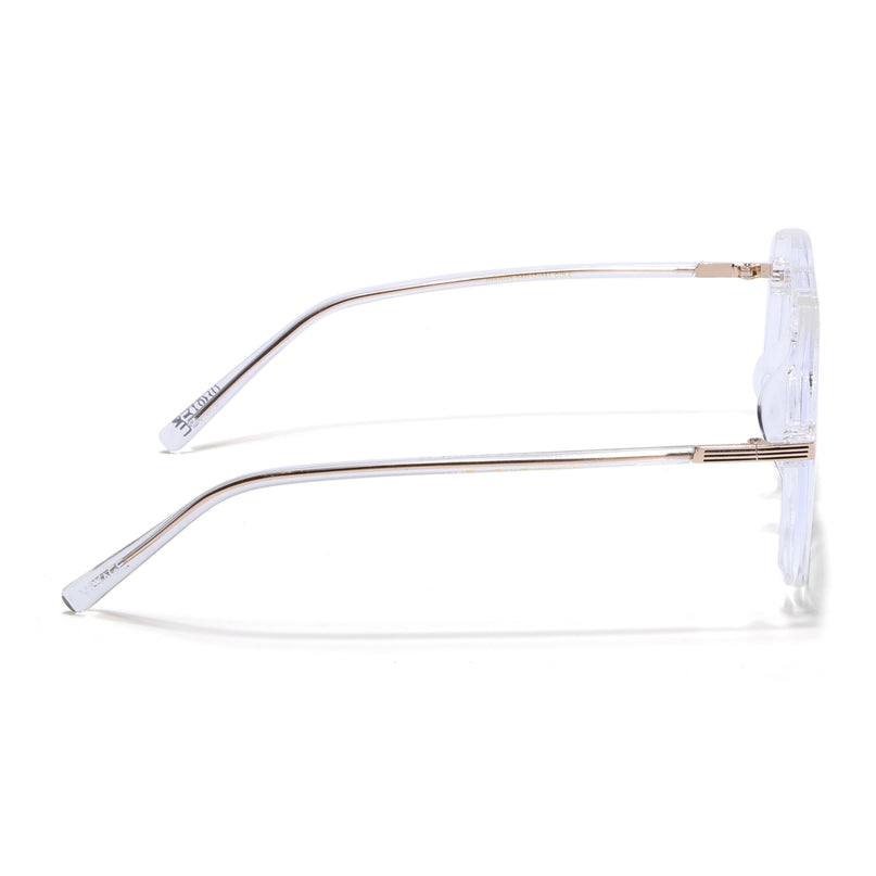 Voyage Maverick Transparent Wayfarer Eyeglasses for Men & Women - MG4709-C6